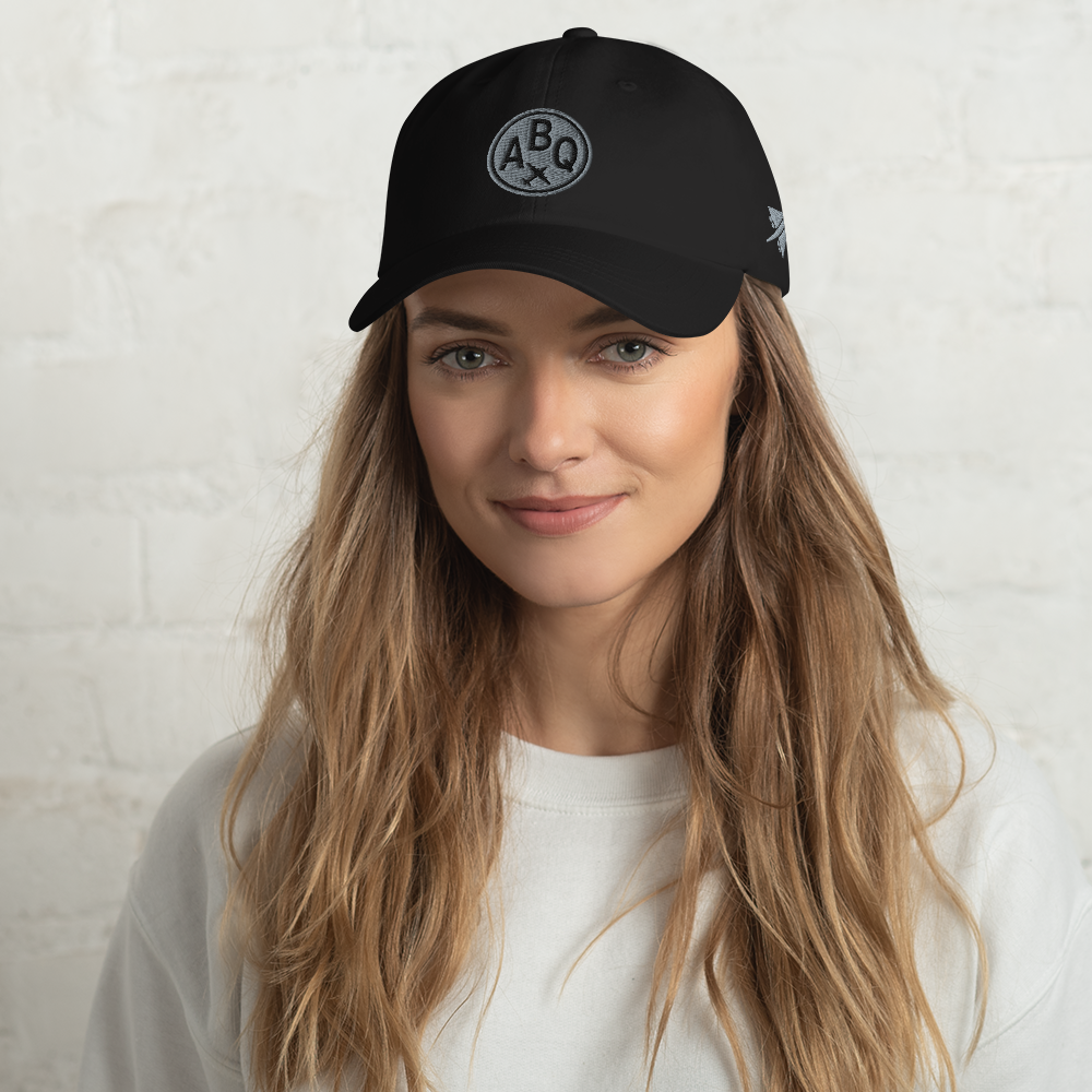 Roundel Baseball Cap - Grey • ABQ Albuquerque • YHM Designs - Image 02