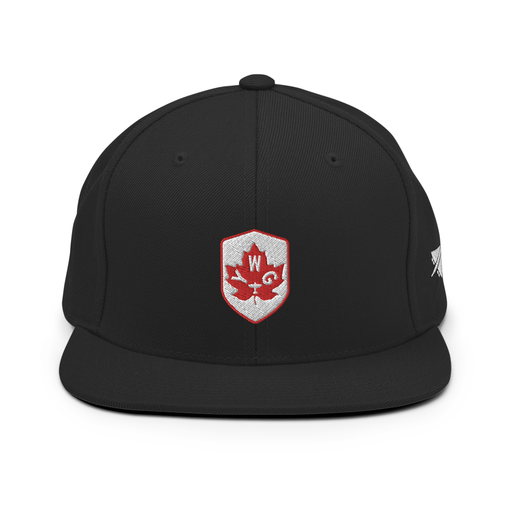 Maple Leaf Snapback Hat - Red/White • YWG Winnipeg • YHM Designs - Image 06