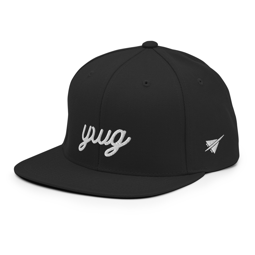 Vintage Script Snapback Hat • YWG Winnipeg • YHM Designs - Image 01