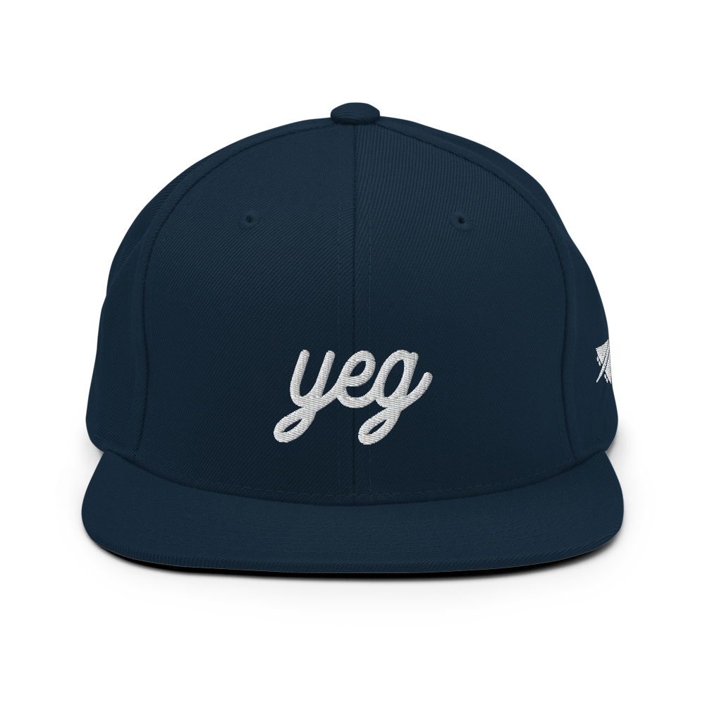 Vintage Script Snapback Hat • YEG Edmonton • YHM Designs - Image 05