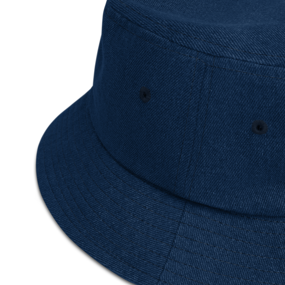 Vintage Script Denim Bucket Hat • YQT Thunder Bay • YHM Designs - Image 02
