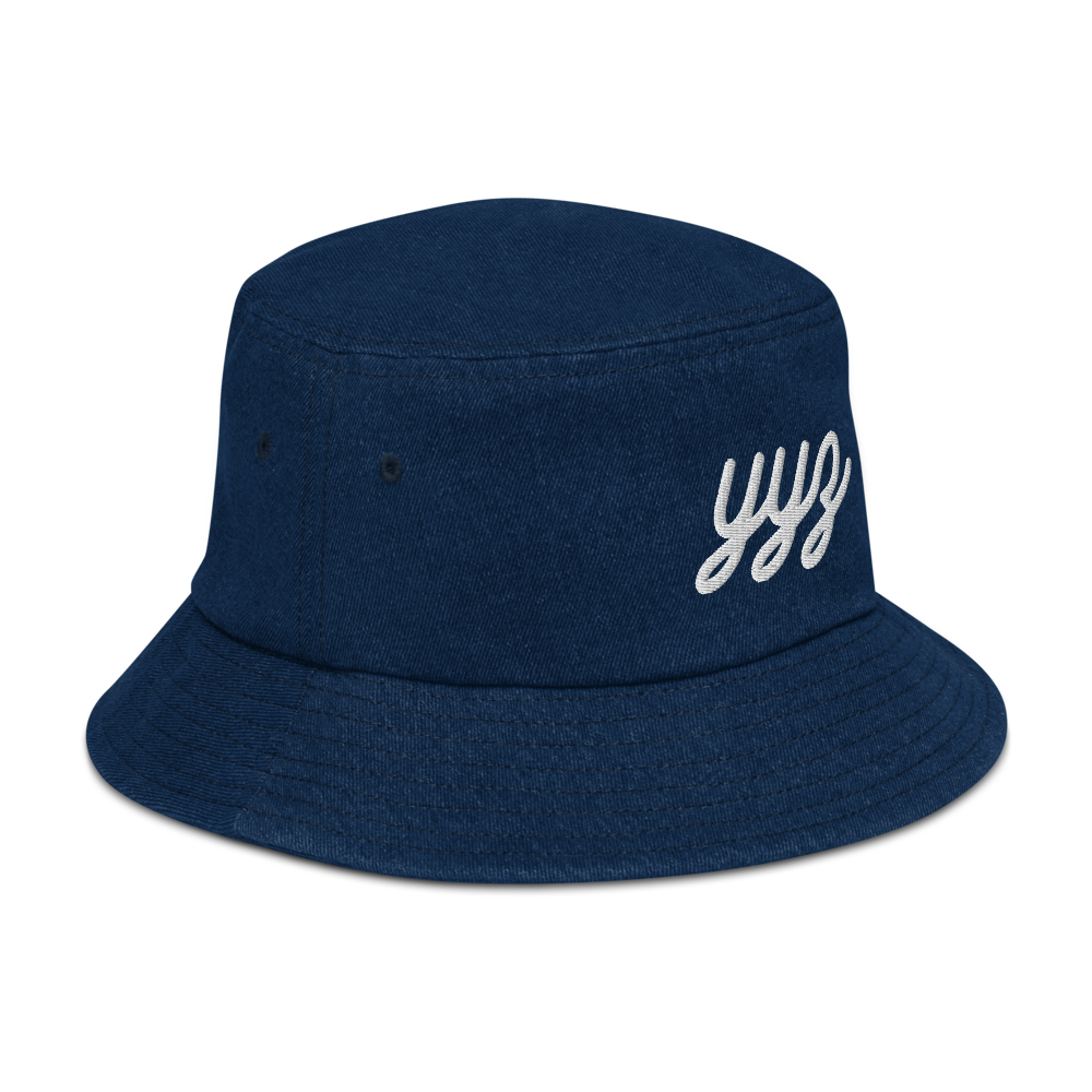 Vintage Script Denim Bucket Hat • YYZ Toronto • YHM Designs - Image 10