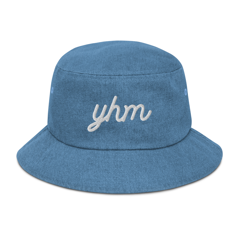 Vintage Script Denim Bucket Hat • YHM Hamilton • YHM Designs - Image 16