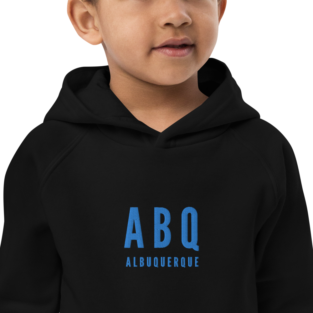 Kid's Sustainable Hoodie - Aqua Blue • ABQ Albuquerque • YHM Designs - Image 05