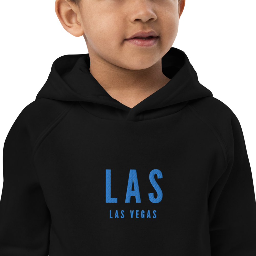 Kid's Sustainable Hoodie - Aqua Blue • LAS Las Vegas • YHM Designs - Image 05