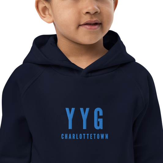 Kid's Sustainable Hoodie - Aqua Blue • YYG Charlottetown • YHM Designs - Image 02