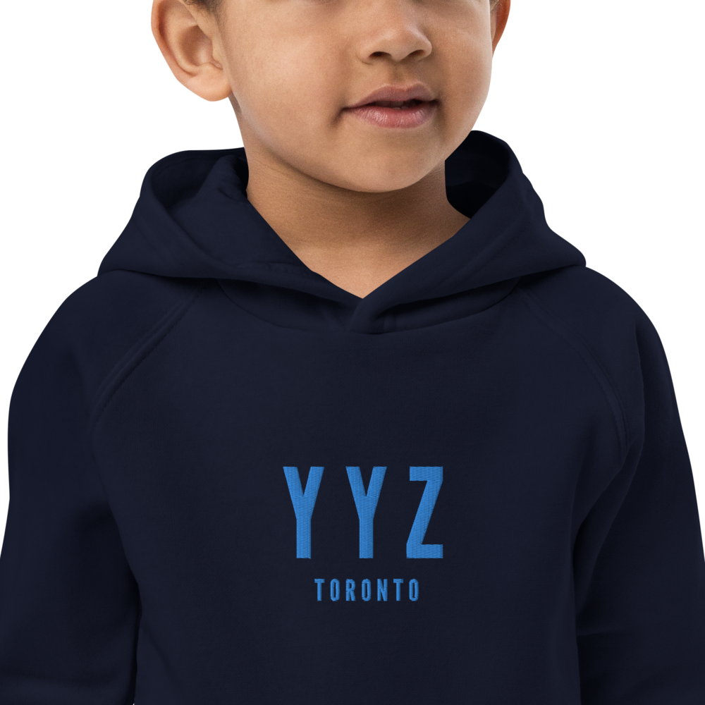 Kid's Sustainable Hoodie - Aqua Blue • YYZ Toronto • YHM Designs - Image 02