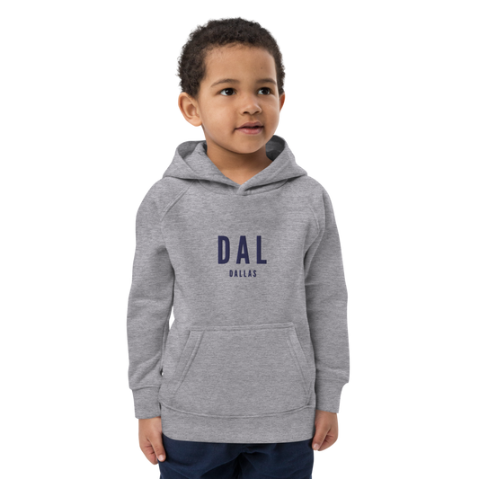 Kid's Sustainable Hoodie - Navy Blue • DAL Dallas • YHM Designs - Image 02