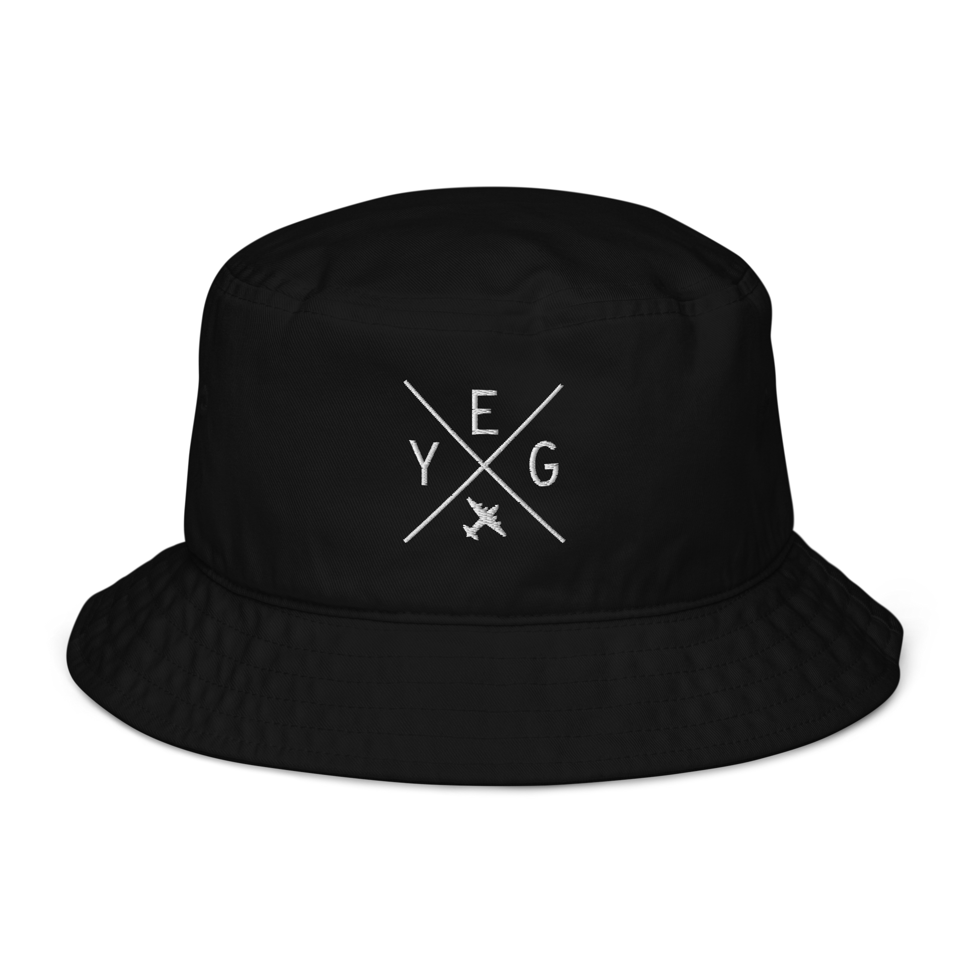 Crossed-X Organic Bucket Hat • YEG Edmonton • YHM Designs - Image 01