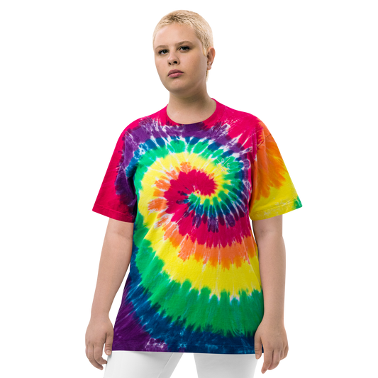 Crossed-X Oversized Tie-Dye T-Shirt • YQG Windsor • YHM Designs - Image 01