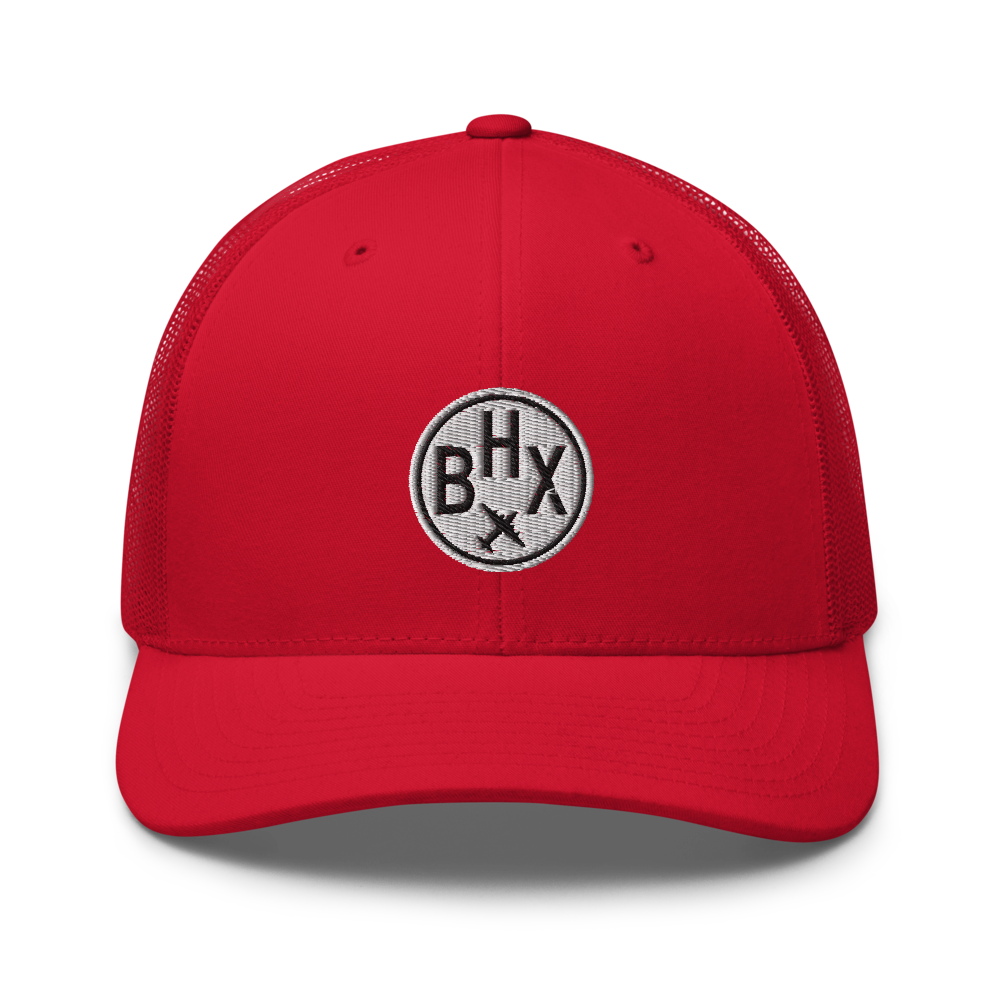 Roundel Trucker Hat - Black & White • BHX Birmingham • YHM Designs - Image 09