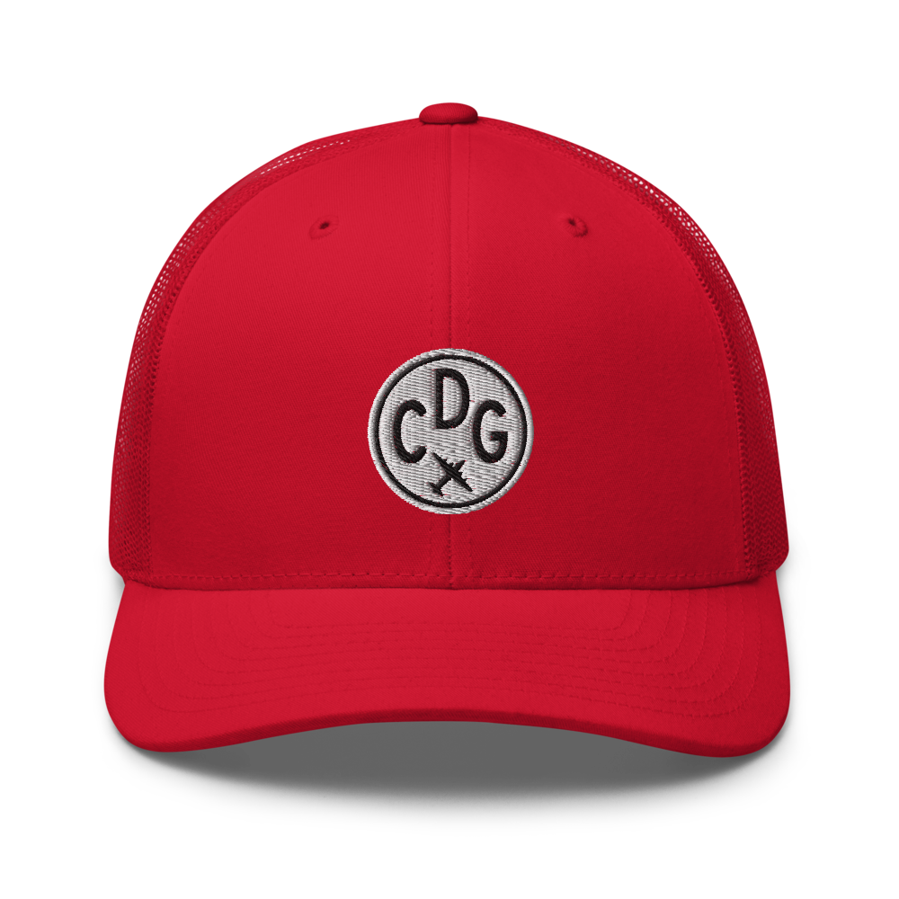 Roundel Trucker Hat - Black & White • CDG Paris • YHM Designs - Image 09