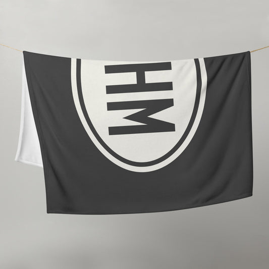 Unique Travel Gift Throw Blanket - White Oval • IND Indianapolis • YHM Designs - Image 02
