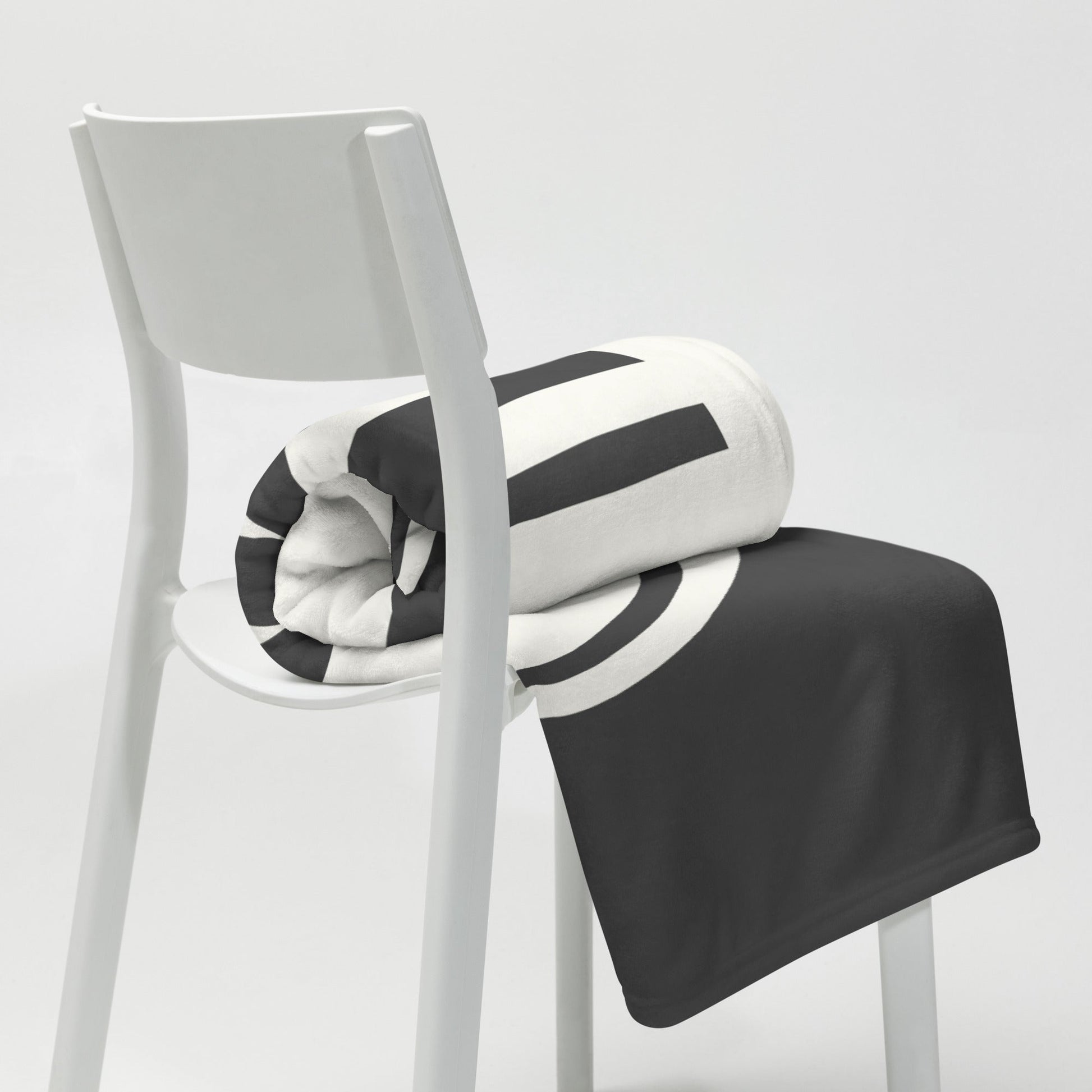 Unique Travel Gift Throw Blanket - White Oval • YXE Saskatoon • YHM Designs - Image 03