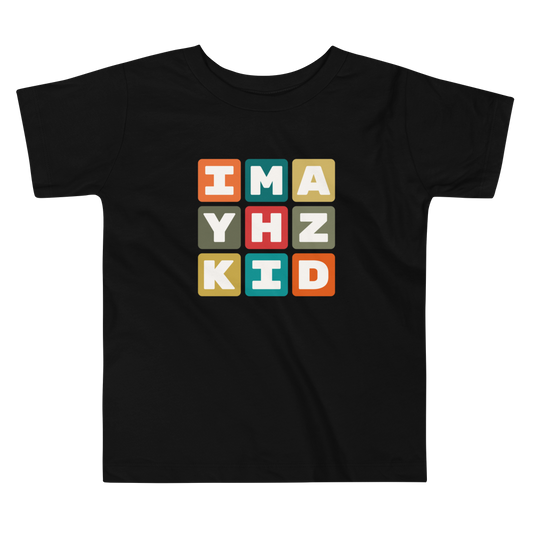 YHZ Halifax Toddler T-Shirt • Colourful Blocks Design • YHM Designs - Image 02