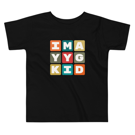 YYG Charlottetown Toddler T-Shirt • Colourful Blocks Design • YHM Designs - Image 02