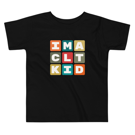 CLT Charlotte Toddler T-Shirt • Colourful Blocks Design • YHM Designs - Image 02