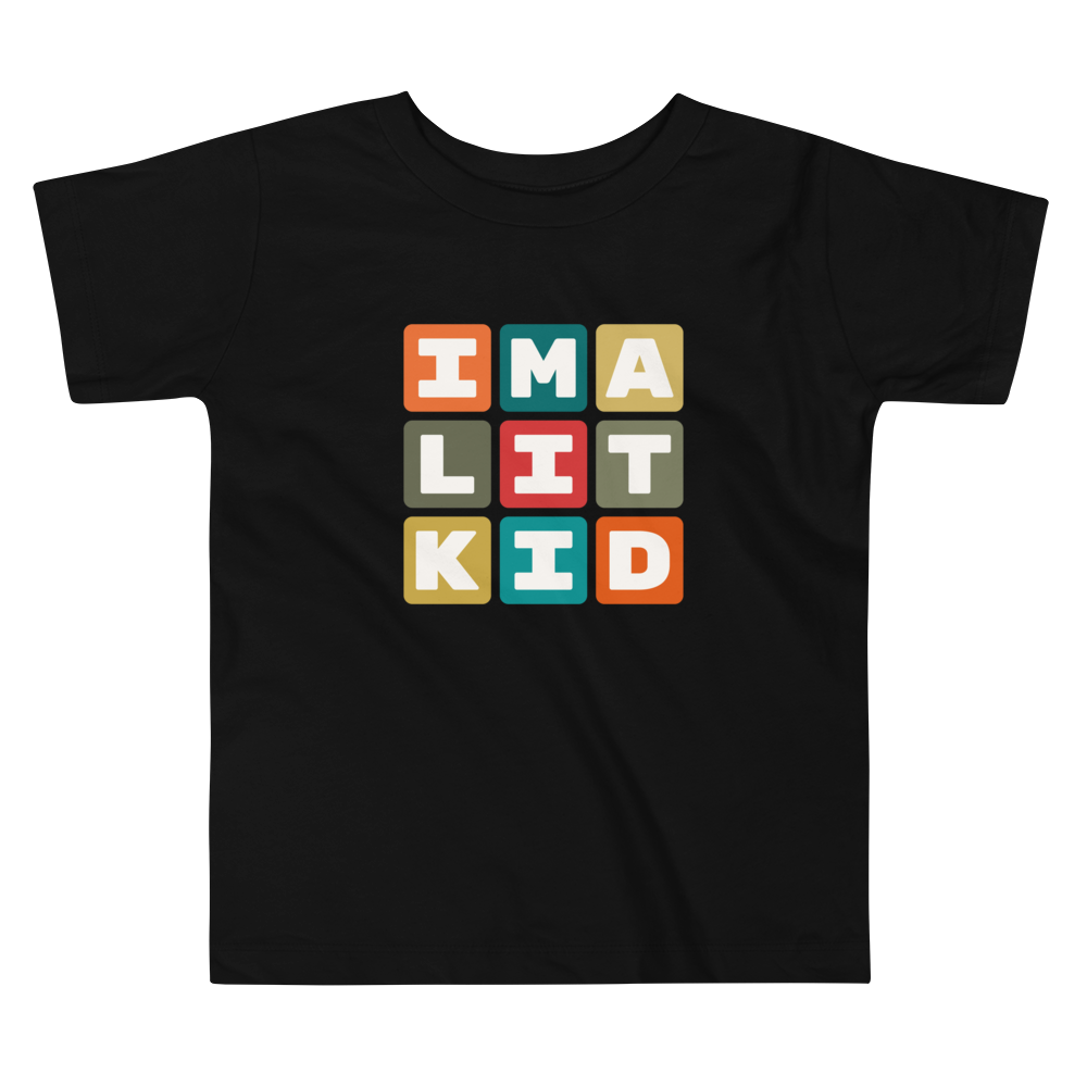 Toddler T-Shirt - Colourful Blocks • LIT Little Rock • YHM Designs - Image 02