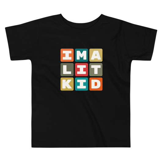 LIT Little Rock Toddler T-Shirt • Colourful Blocks Design • YHM Designs - Image 02