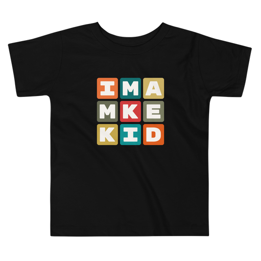 MKE Milwaukee Toddler T-Shirt • Colourful Blocks Design • YHM Designs - Image 02