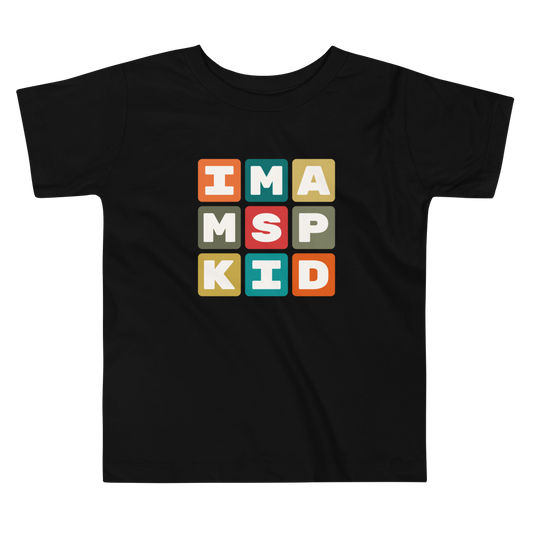 MSP Minneapolis Toddler T-Shirt • Colourful Blocks Design • YHM Designs - Image 02