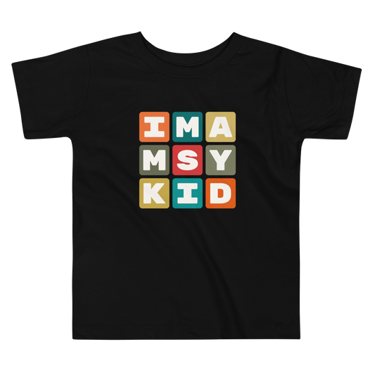 MSY New Orleans Toddler T-Shirt • Colourful Blocks Design • YHM Designs - Image 02