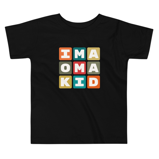 OMA Omaha Toddler T-Shirt • Colourful Blocks Design • YHM Designs - Image 02
