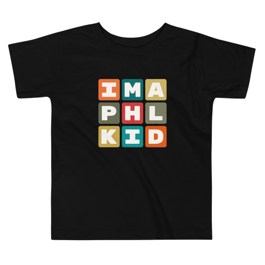 PHL Philadelphia Toddler T-Shirt • Colourful Blocks Design • YHM Designs - Image 02