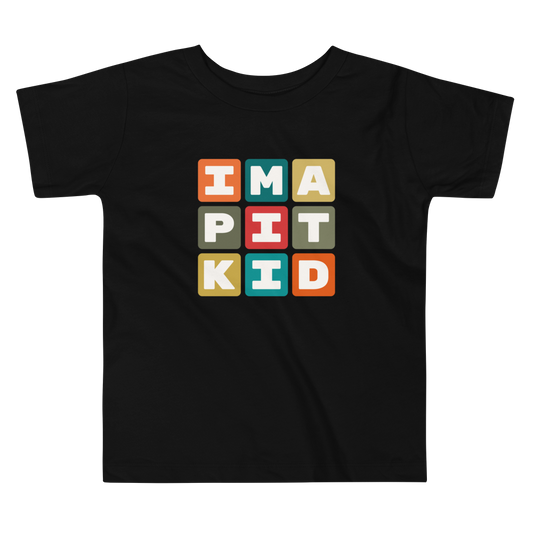 PIT Pittsburgh Toddler T-Shirt • Colourful Blocks Design • YHM Designs - Image 02