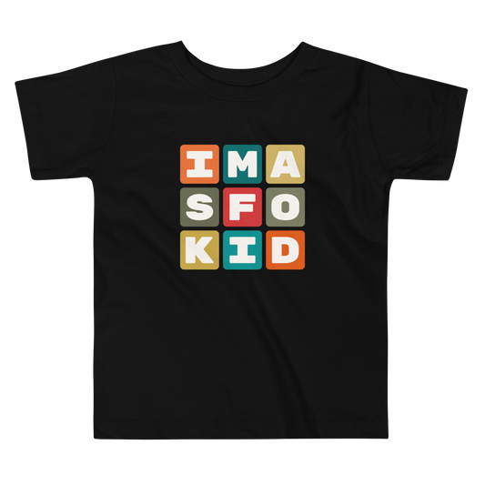 SFO San Francisco Toddler T-Shirt • Colourful Blocks Design • YHM Designs - Image 02