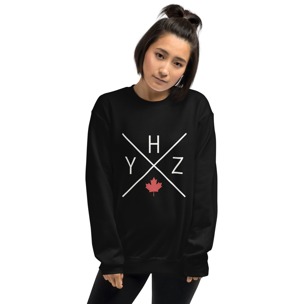 Maple Leaf Sweatshirt • YHZ Halifax • YHM Designs - Image 01