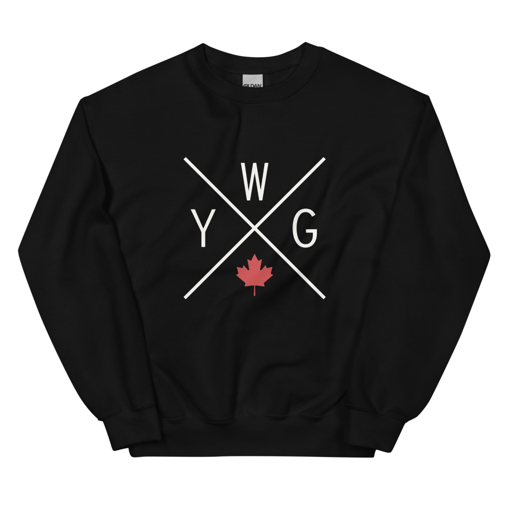 Maple Leaf Sweatshirt • YWG Winnipeg • YHM Designs - Image 02