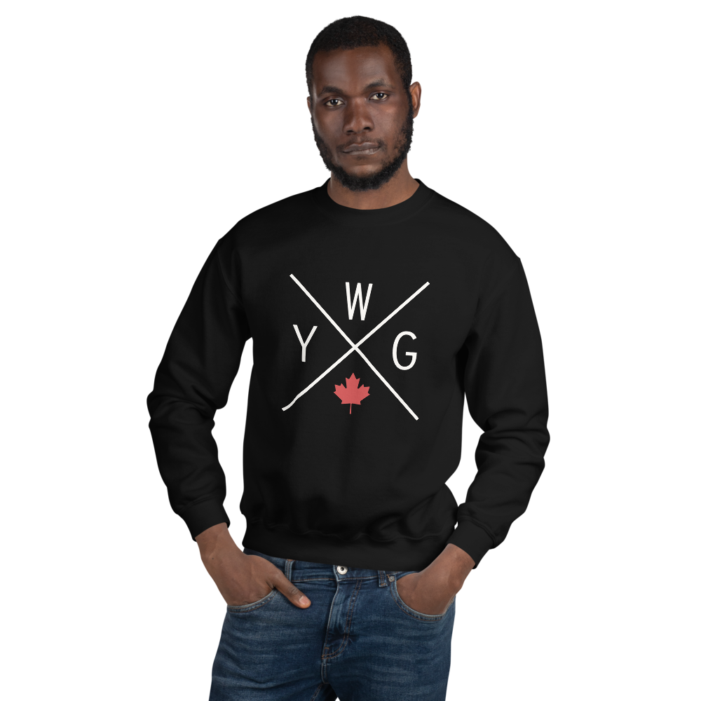 Maple Leaf Sweatshirt • YWG Winnipeg • YHM Designs - Image 03