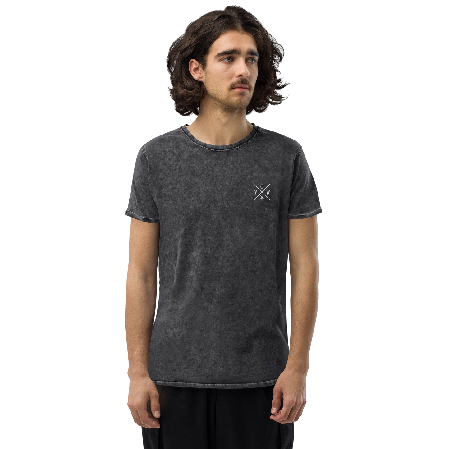 Crossed-X Denim T-Shirt • YOW Ottawa • YHM Designs - Image 06