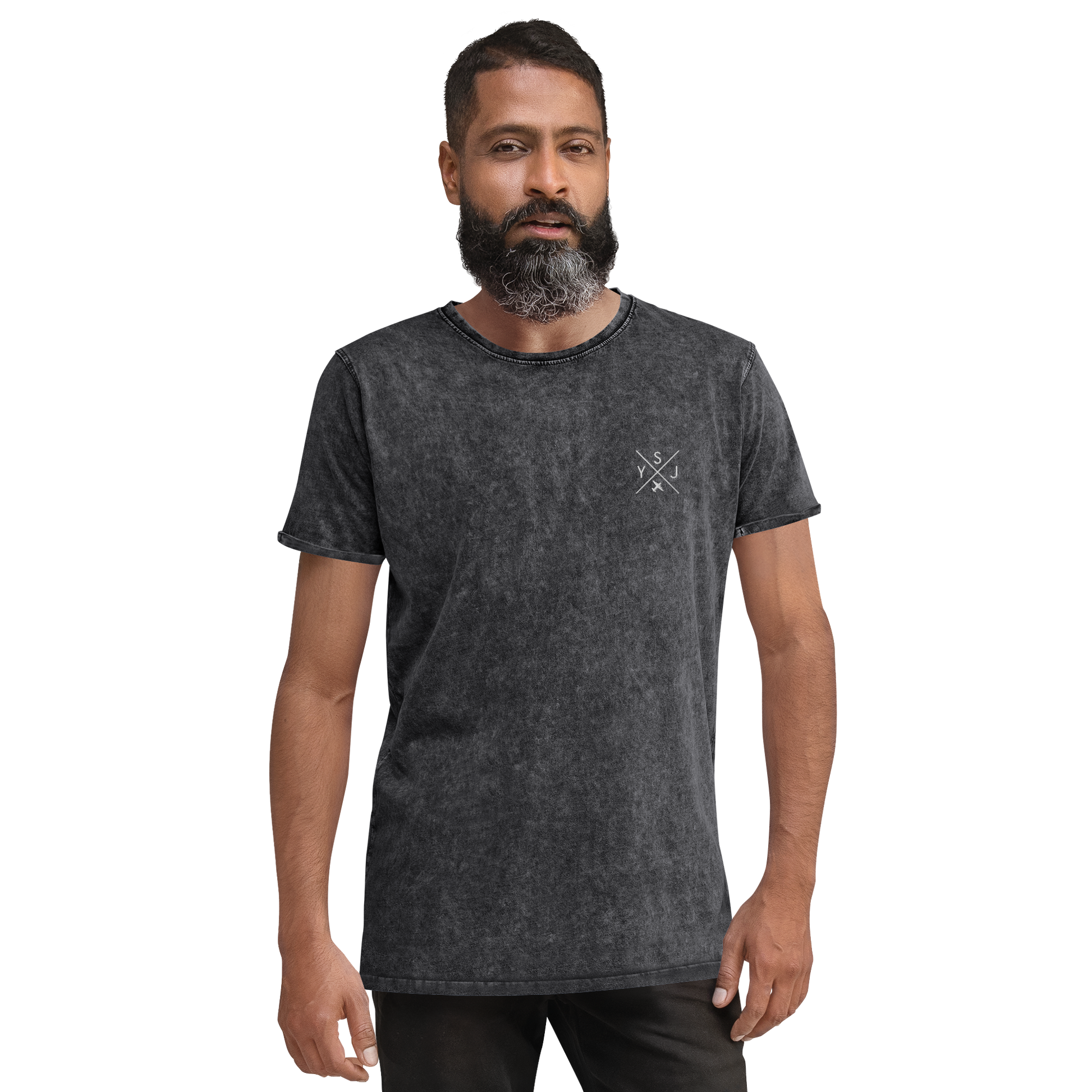 Crossed-X Denim T-Shirt • YSJ Saint John • YHM Designs - Image 05