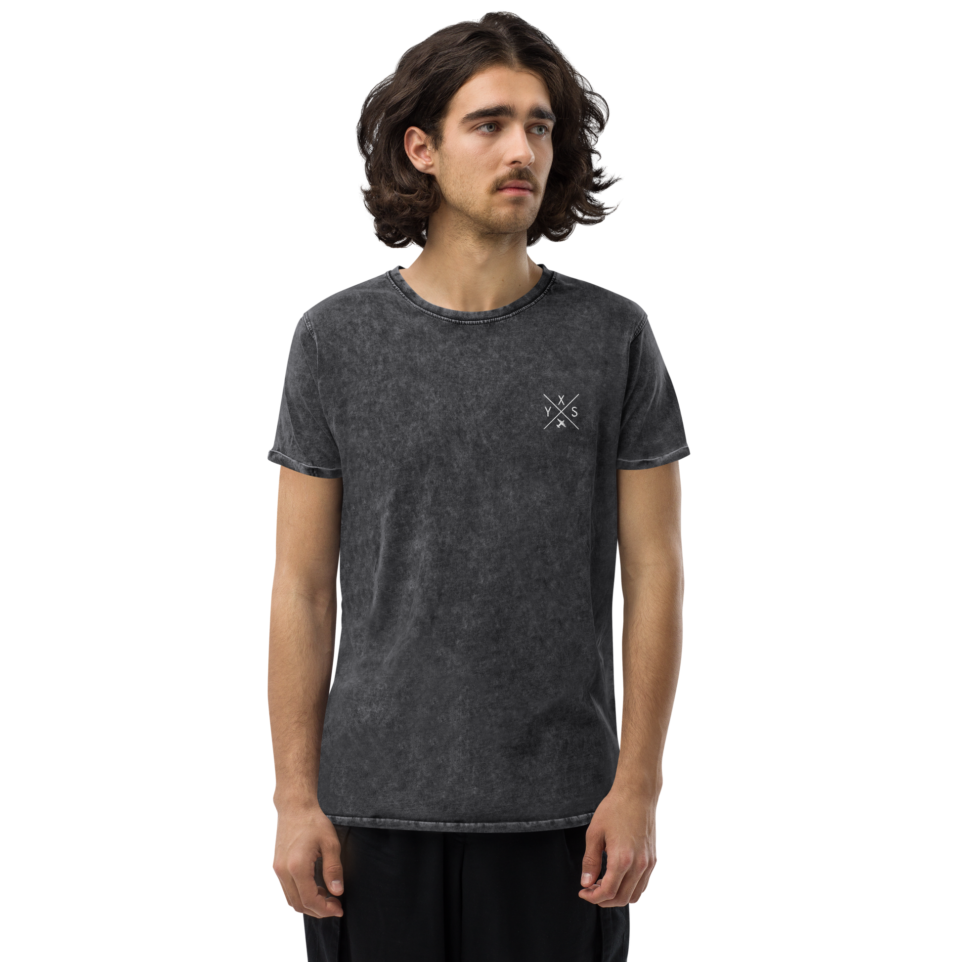 Crossed-X Denim T-Shirt • YXS Prince George • YHM Designs - Image 06