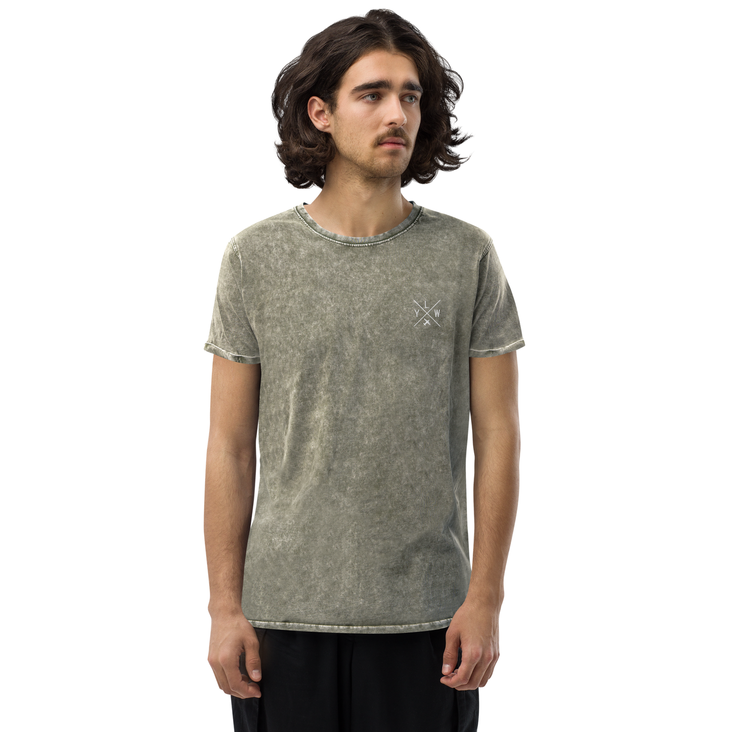 Crossed-X Denim T-Shirt • YLW Kelowna • YHM Designs - Image 10