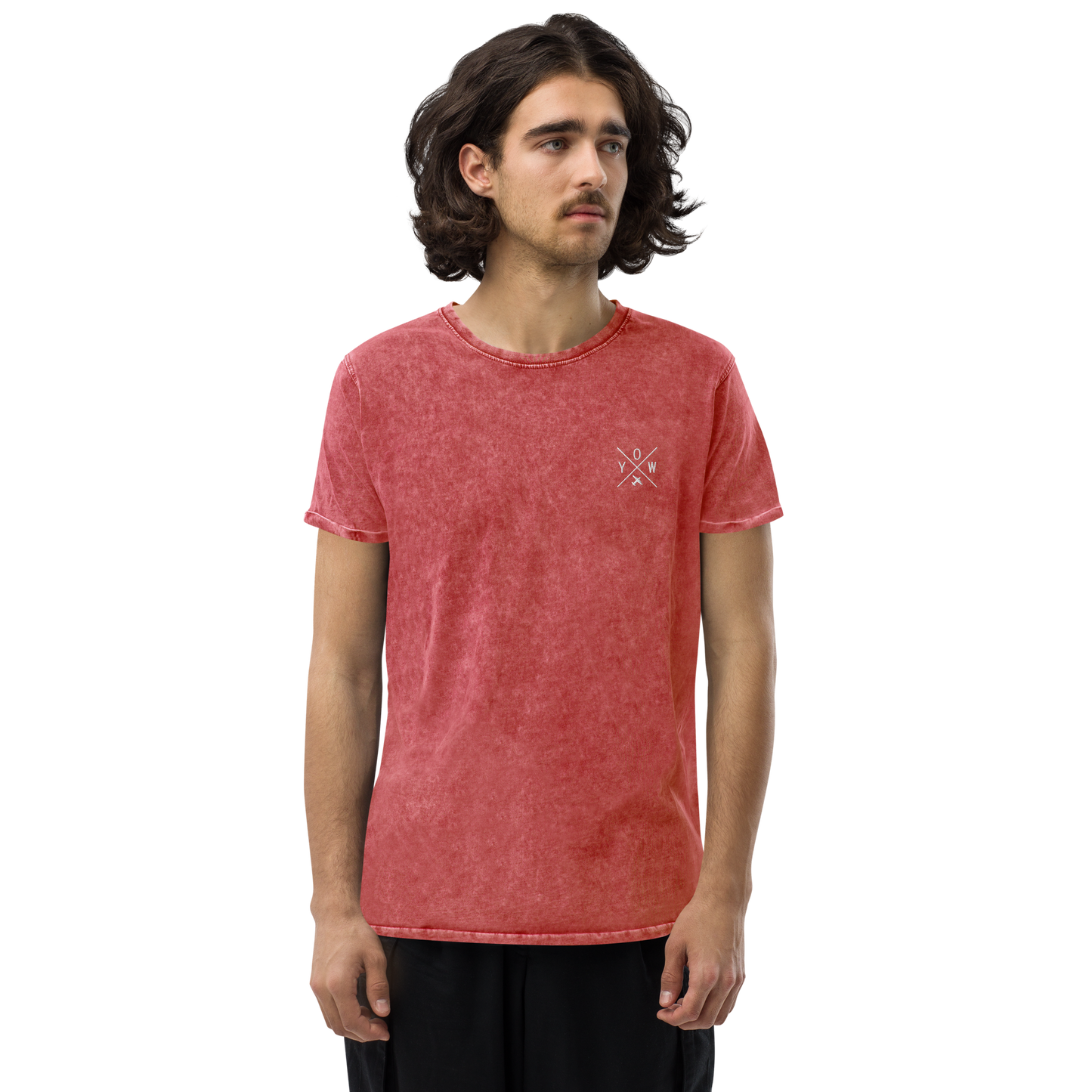Crossed-X Denim T-Shirt • YOW Ottawa • YHM Designs - Image 08
