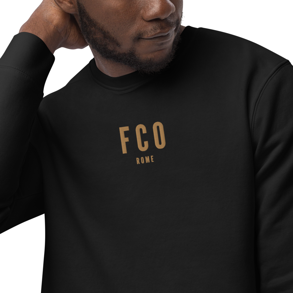 Sustainable Sweatshirt - Old Gold • FCO Rome • YHM Designs - Image 06