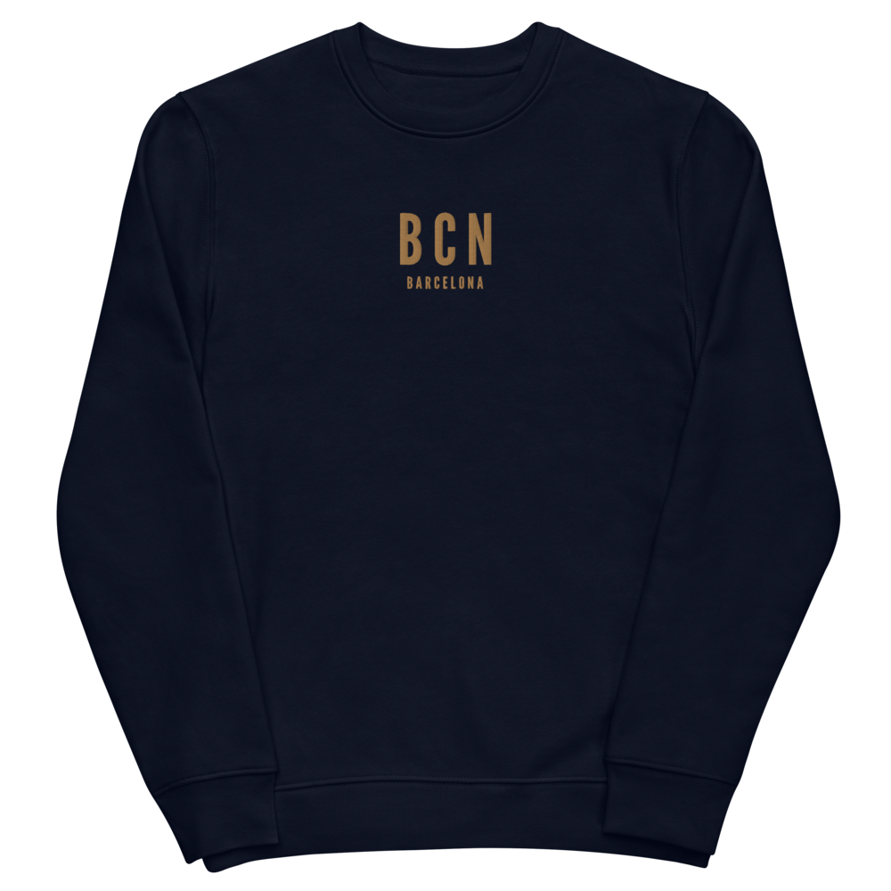 Sustainable Sweatshirt - Old Gold • BCN Barcelona • YHM Designs - Image 02