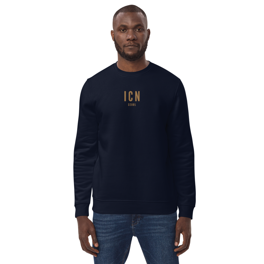 Sustainable Sweatshirt - Old Gold • ICN Seoul • YHM Designs - Image 01
