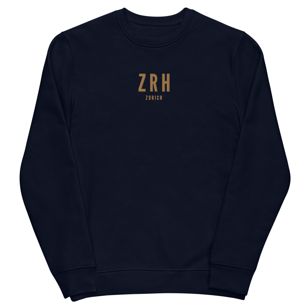 Sustainable Sweatshirt - Old Gold • ZRH Zurich • YHM Designs - Image 02