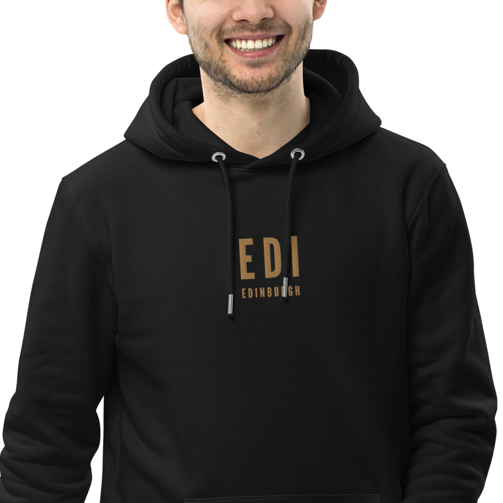 Sustainable Hoodie - Old Gold • EDI Edinburgh • YHM Designs - Image 06