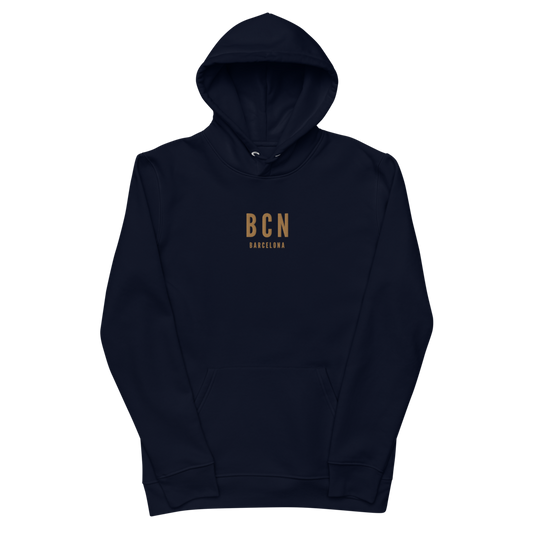 Sustainable Hoodie - Old Gold • BCN Barcelona • YHM Designs - Image 02