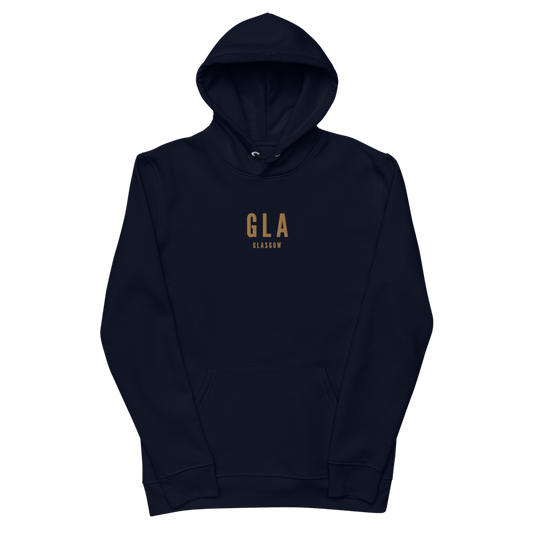 Sustainable Hoodie - Old Gold • GLA Glasgow • YHM Designs - Image 02