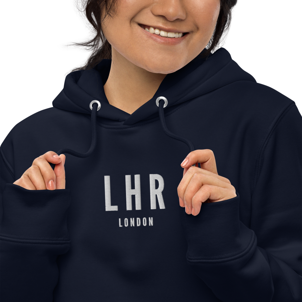 Sustainable Hoodie - White • LHR London • YHM Designs - Image 06