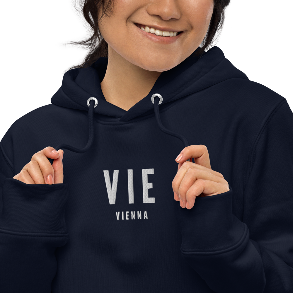 Sustainable Hoodie - White • VIE Vienna • YHM Designs - Image 06