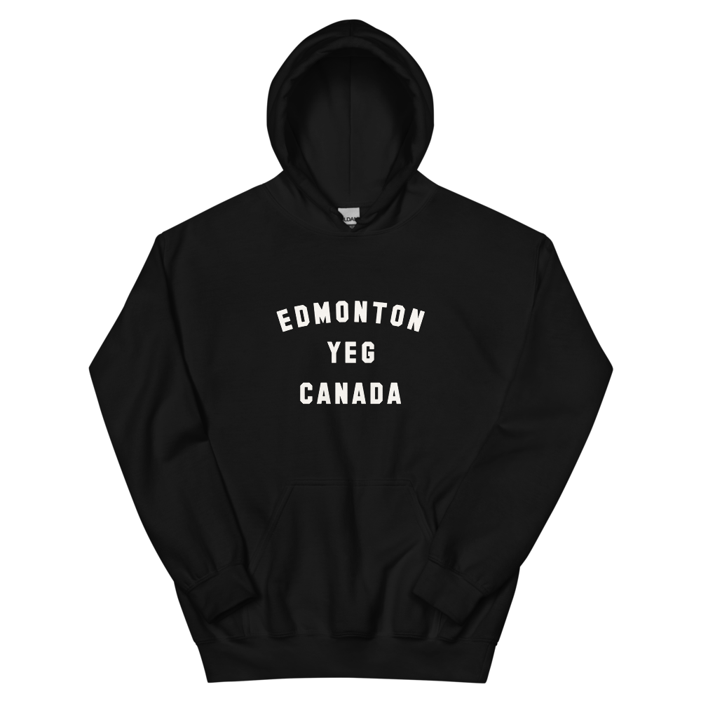Varsity Hoodie - White • YEG Edmonton • YHM Designs - Image 02