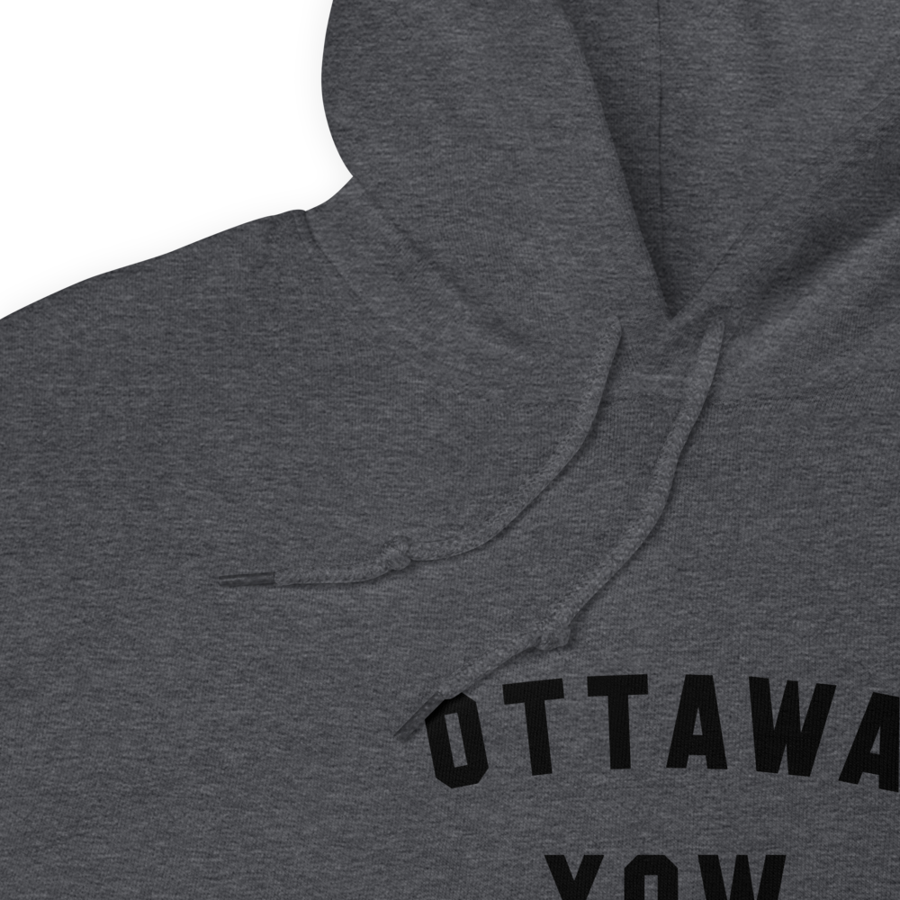 Varsity Hoodie - Black • YOW Ottawa • YHM Designs - Image 08