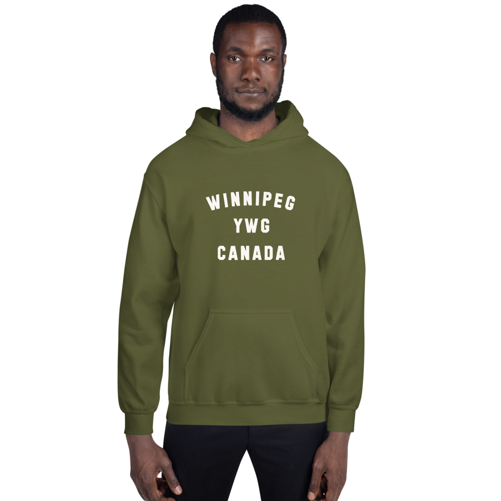 Varsity Hoodie - White • YWG Winnipeg • YHM Designs - Image 09